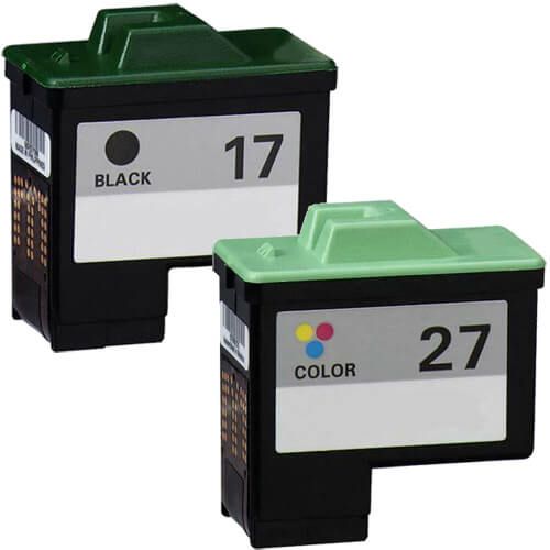 Compatible 17 Black & 27 Colour Ink Cartridge – 2-Pack